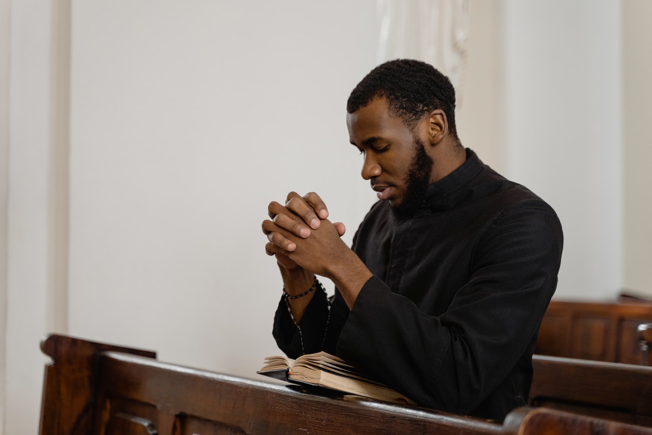 Spiritual Narcissist man praying